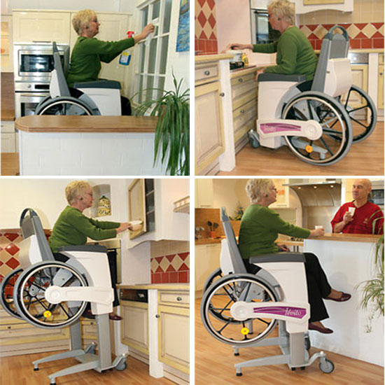 elevating wheelchair