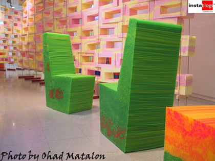 1  green chairs stool 50