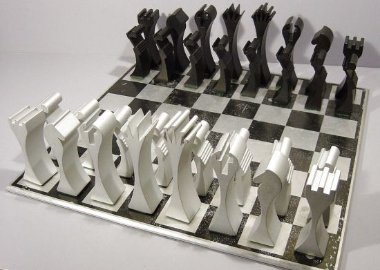 aluminum chess set