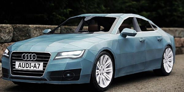 audi a7 made of paper