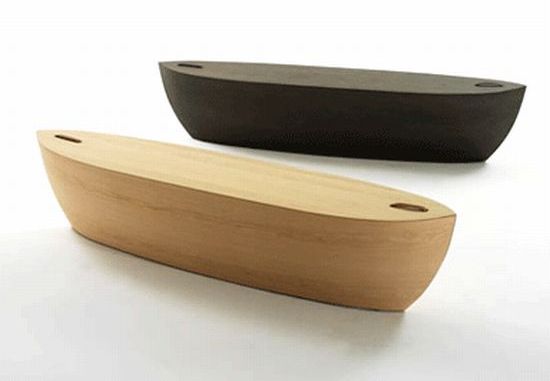 bertjan pot designs boat shaped bench