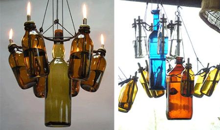 bottle chandelier