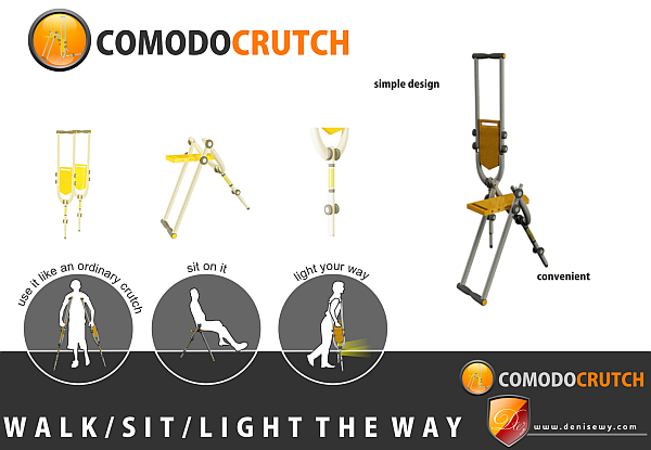 comodo transformable crutch