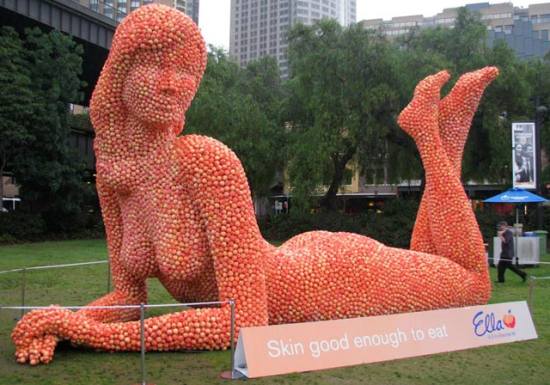 ella bache peach lady sculpture