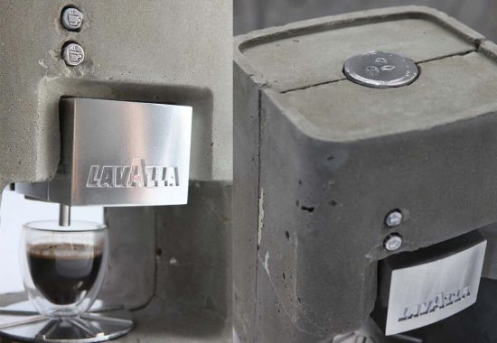 Concrete coffee machine is desirable despite rough looks - Designbuzz