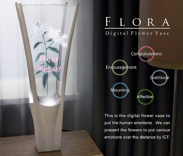 flora digital flower vase