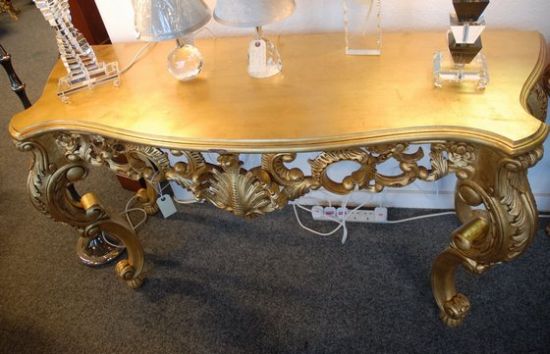 french rococo style console table top