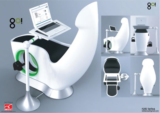 Human Powered Furniture Go Is A Lounge Workstation And Exercise