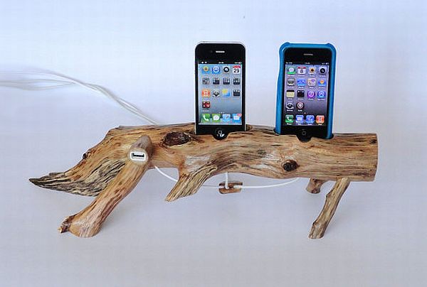 iPhone / iPod wooden DUAL docking station