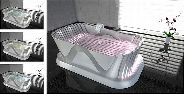 led wave bathtub