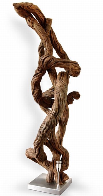 liana natural wood sculpture lamp