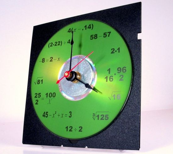 math equation clock green 01