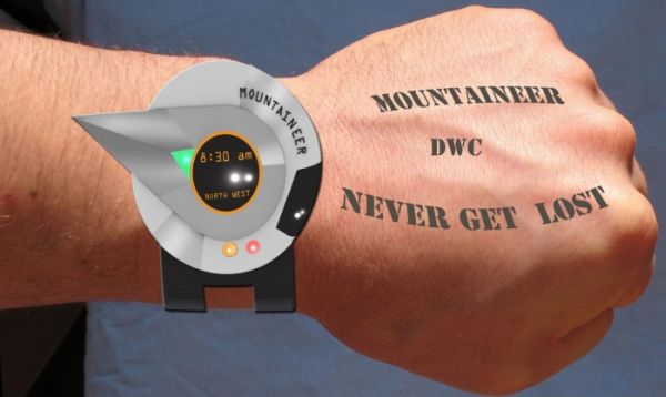 Mountaineer digital compass wrist watch