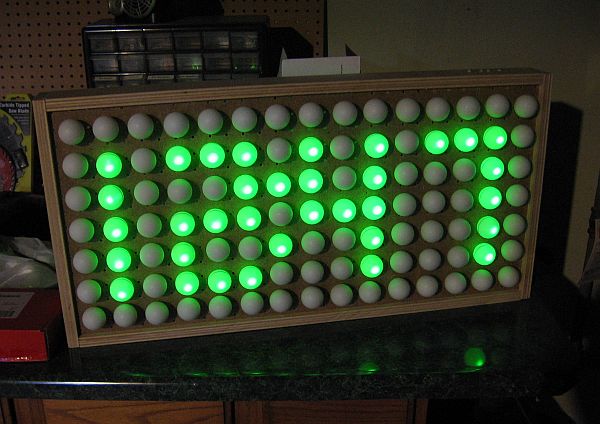 ping pong ball clock