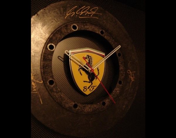 scuderia ferrari authentic f1 carbon brake clock