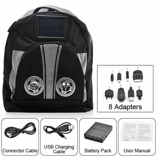 solar speaker backpack