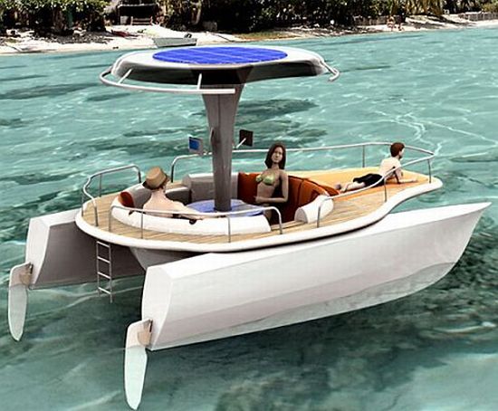 solar cum human powered concept boat 3