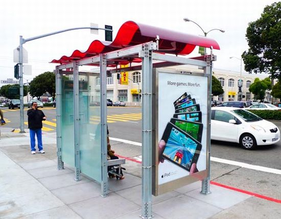 solar powered bus shelter 1