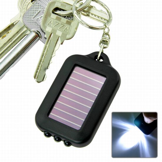 solar powered keychain led light 1