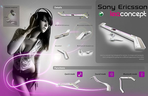 sony ericsson leia mp3 concept