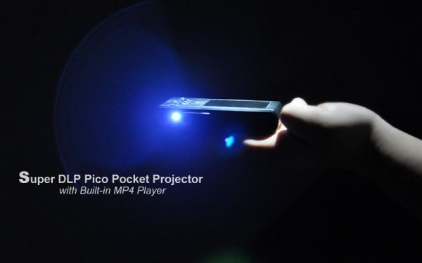 Super DLP Pico Pocket Projector with Built-in MP4 Player