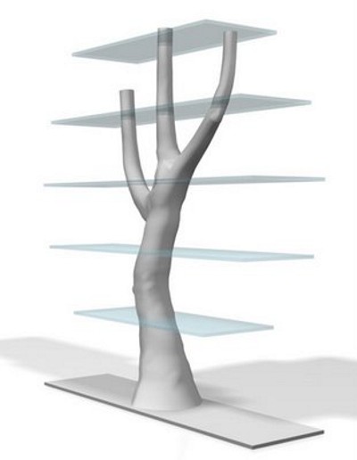 tree dimensional shelf