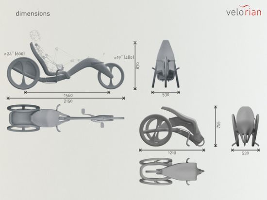 velorian folding recumbent trike 02