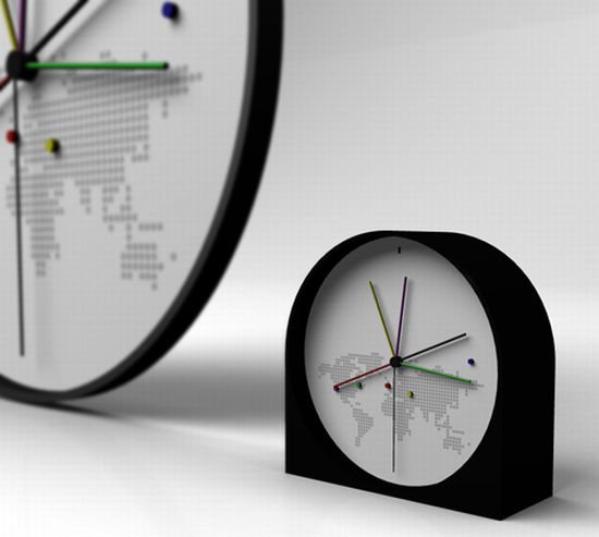 world clock with seconds