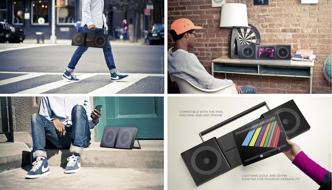 Beat Booster - The iPad, iPhone Ipod Touch Portable Adjustable Street Boom Box