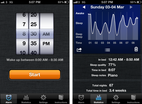 Sleep cycle app
