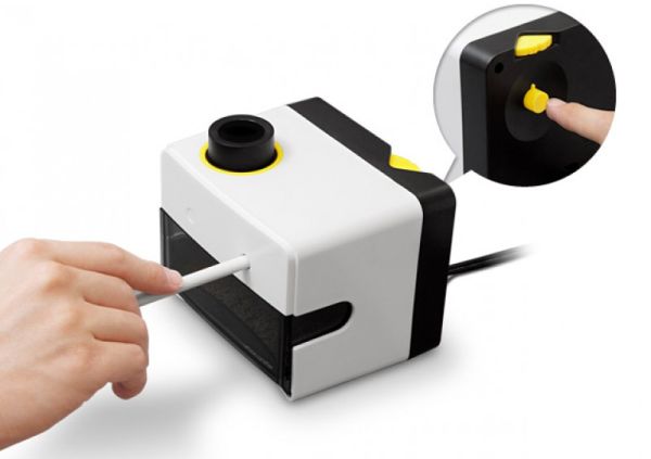 Cubee electric pencil sharpener