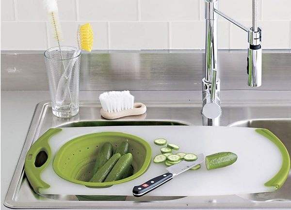 Nonslip Over the Sink Cutting Board