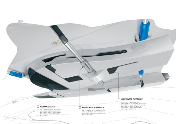 150 ft. catamaran powerboat, designed by Alex Marzo