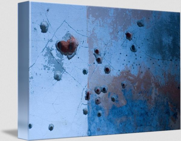 Canvas Bullet Hole Art