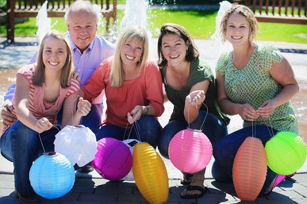 Colorful festive solar lanterns