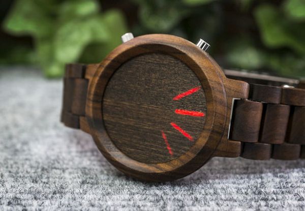 Kisai Blade Wood LED Watch