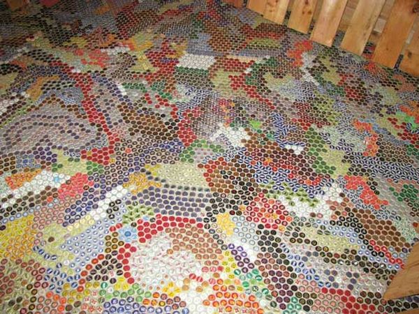 Bottle cap flooring