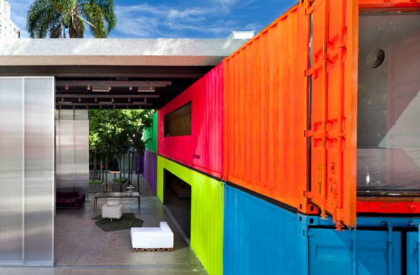 Painted shipping containers