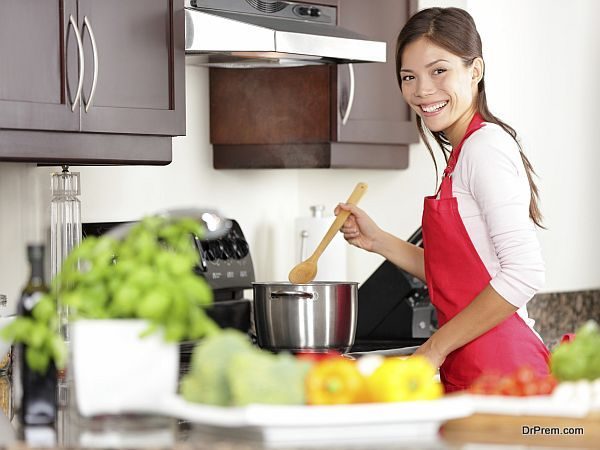 Cooking woman in kitchen