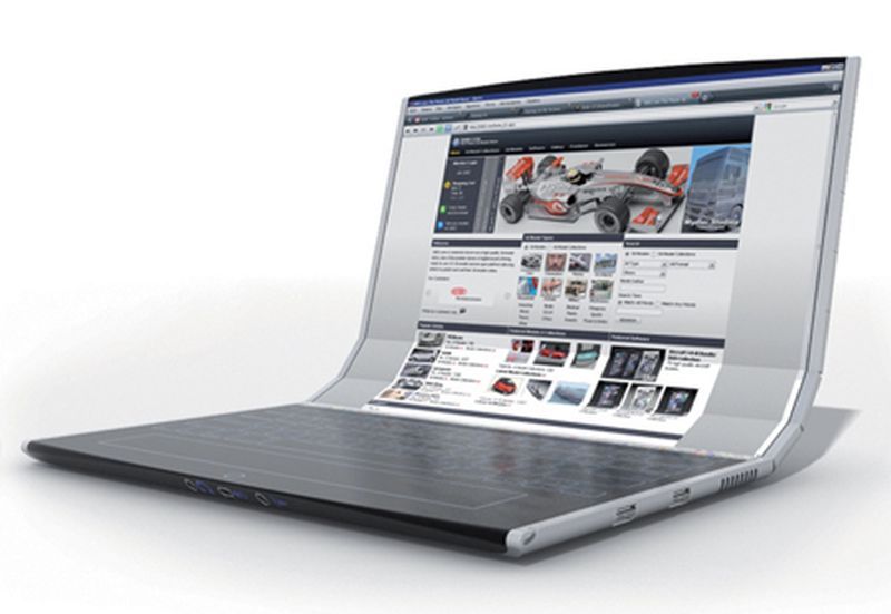 Rolltop design laptop design