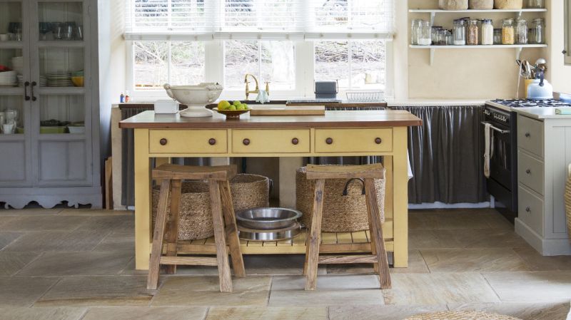 Repurposed furniture style kitchen island