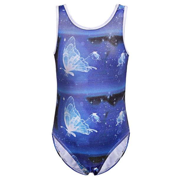 TFJH E Kids Little Girls' One Piece Sparkly Gymnastics Leotard Practice  Outfits