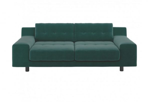 Hendricks 3 seater sofa available in emerald green