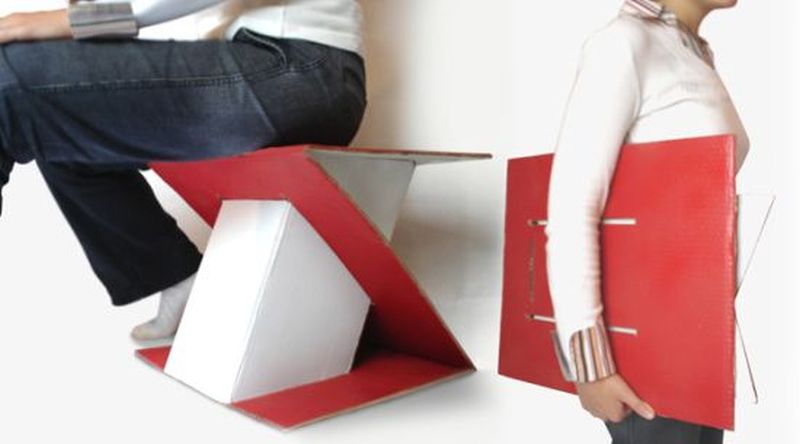 Cardboard Stool by Erdem Selek