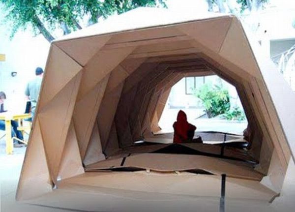 Simply designed cardboard shelters