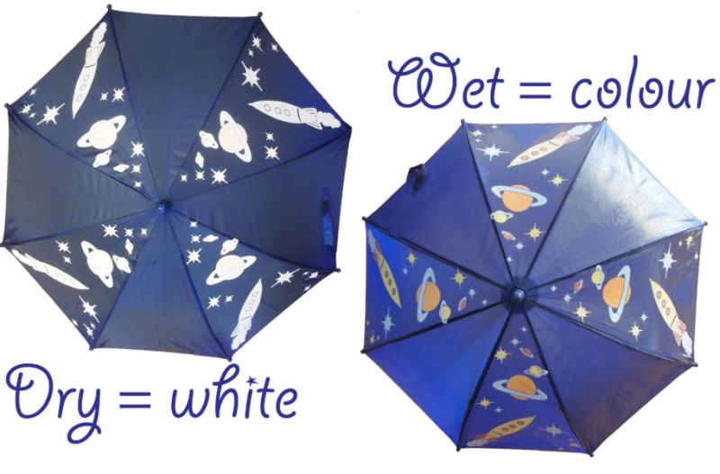 Hydrochromatic umbrella