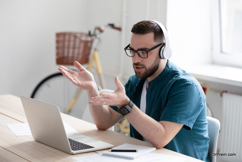 young man with Noise-Cancellation Headphones