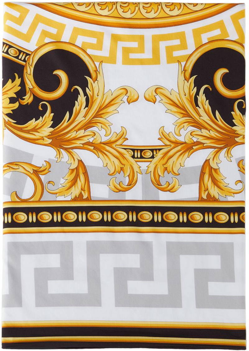 VERSACE Black & Gold Medusa Duvet Cover, Queen