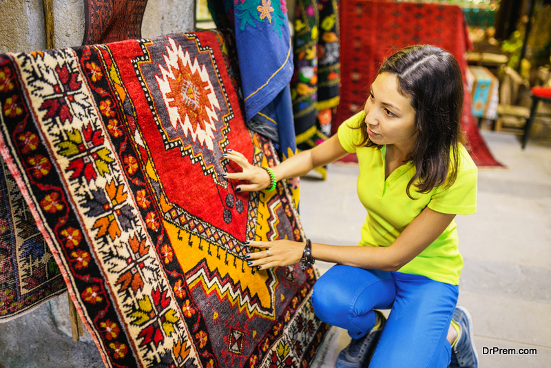 woman Buying Authentic Rug