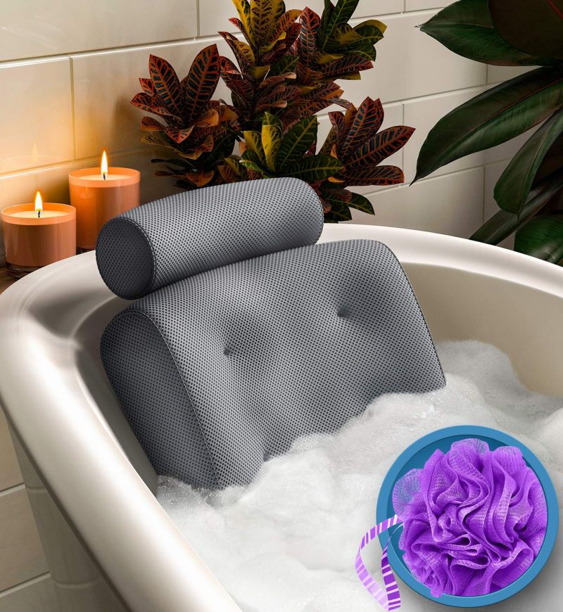 Bath pillows can help you